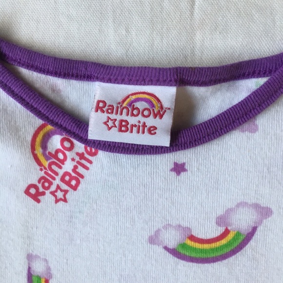 Rainbow Brite shirt Long John Top Size 3T. It's NEW 100% Cotton Pajama Top. - Picture 4 of 8